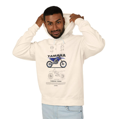 Yamaha VZ250 Unisex Lightweight Hooded Sweatshirt - Motorcycle Design - CreativeRino