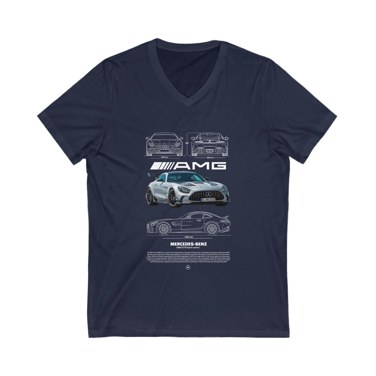 Mercedes-Benz AMG V-Neck Tee for Car Enthusiasts - CreativeRino