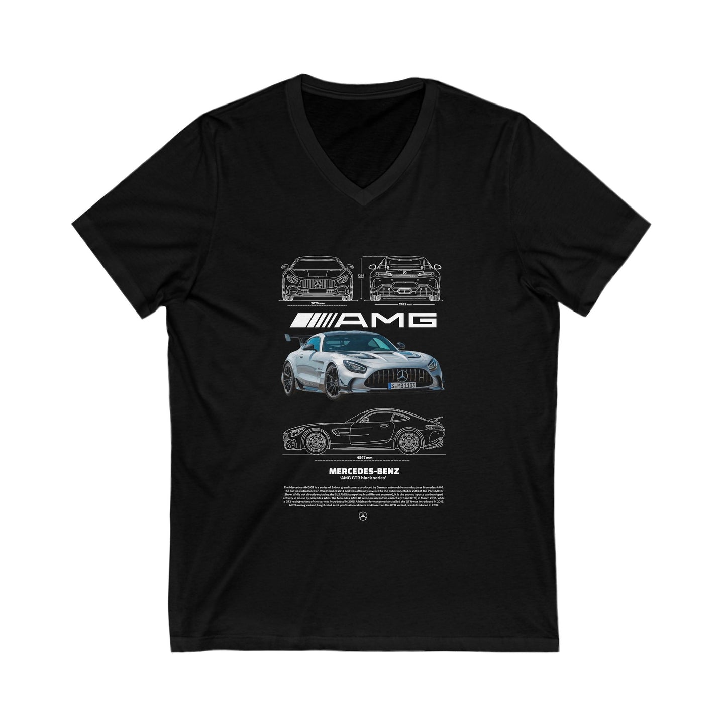 Mercedes-Benz AMG V-Neck Tee for Car Enthusiasts - CreativeRino