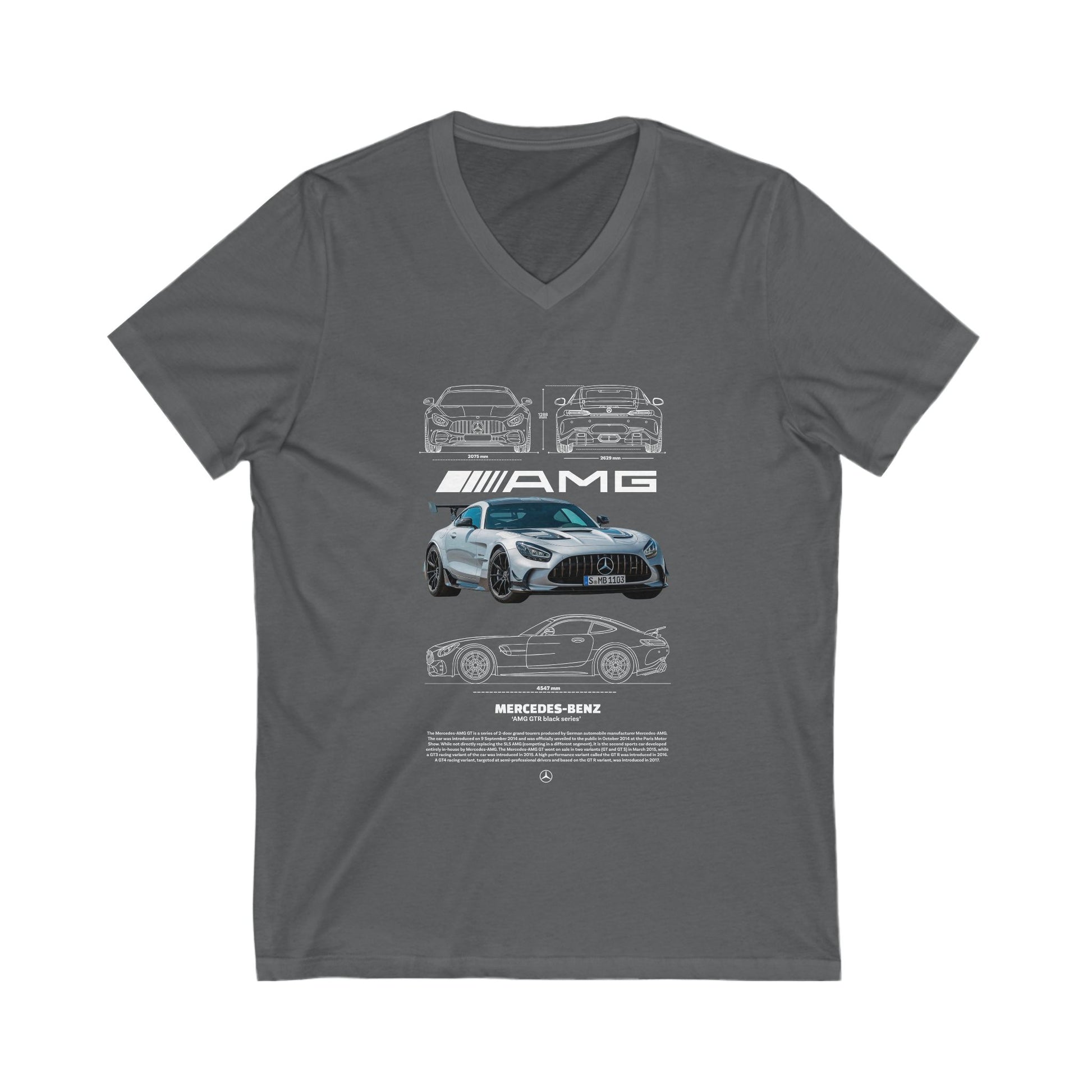 Mercedes-Benz AMG V-Neck Tee for Car Enthusiasts - CreativeRino