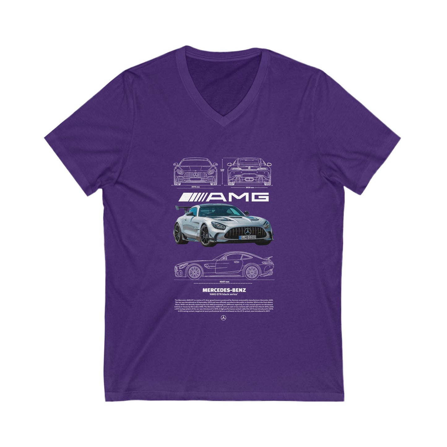 Mercedes-Benz AMG V-Neck Tee for Car Enthusiasts - CreativeRino