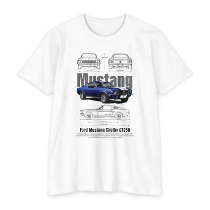 Mustang Shelby GT350 T-Shirt - Vintage Car Design T-shirt for Auto Enthusiasts - CreativeRino