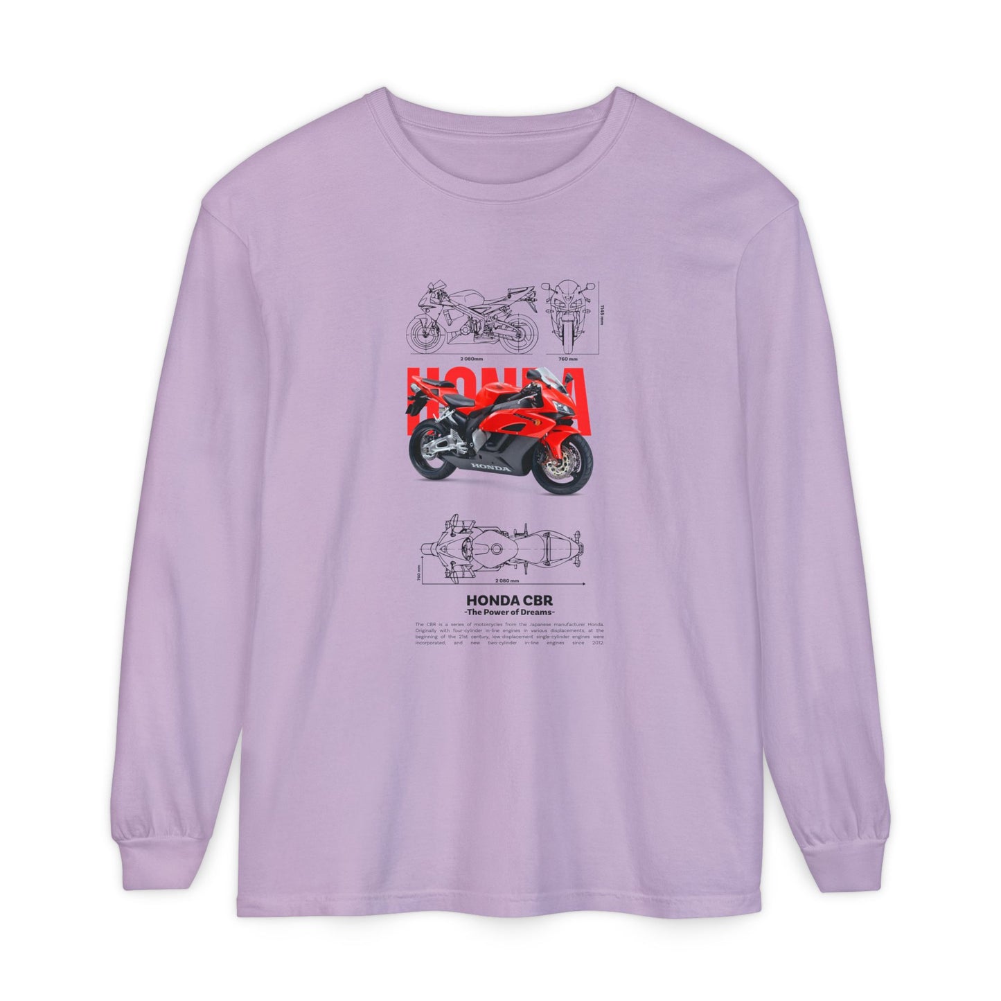 Honda CBR Long Sleeve T-Shirt for Motorcycle Lovers - CreativeRino