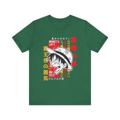 One Piece Luffy Graphic Tee – Unisex Jersey T-shirt for Anime Fans - CreativeRino