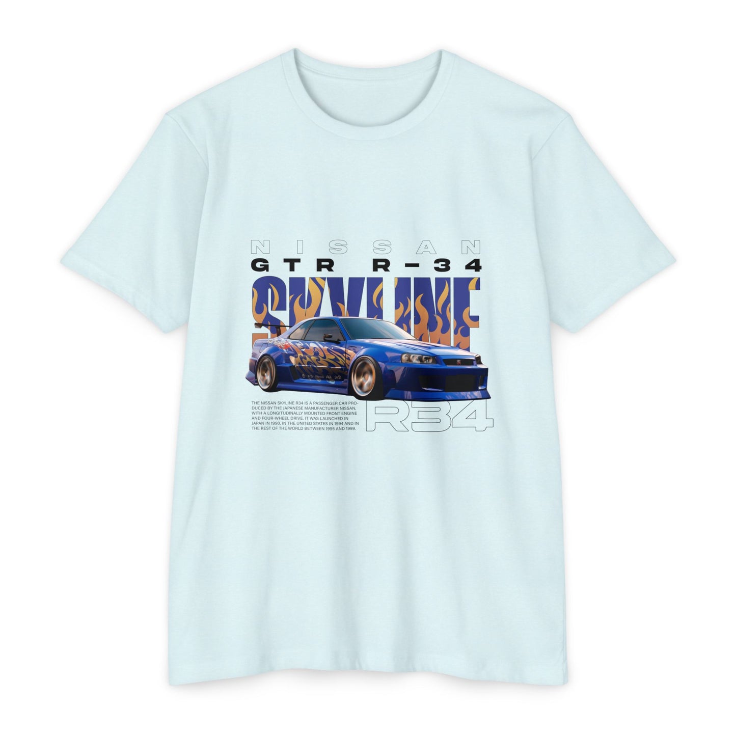 Nissan GTR R34 Graphic Tee - Unisex Vintage Car T-Shirt - CreativeRino