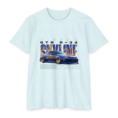 Nissan GTR R34 Graphic Tee - Unisex Vintage Car T-Shirt - CreativeRino