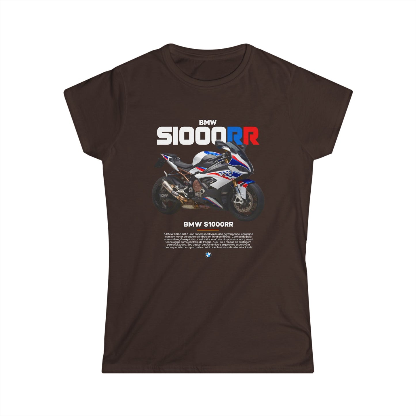 BMW S1000RR Women's Softstyle Tee - Stylish Motorcycle Apparel for Riders T-shirt - CreativeRino