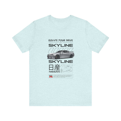 Nissan Skyline Graphic Tee - Elevate Your Drive - CreativeRino