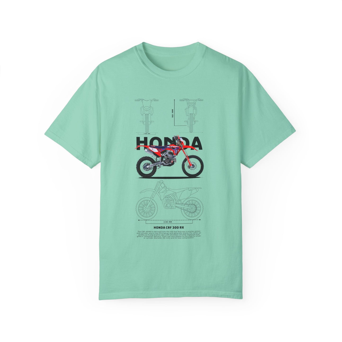 Honda CRF 300 RX Motorcycle Unisex T-Shirt | Garment-Dyed Vintage Tee - CreativeRino