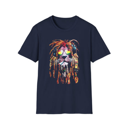 Iron Lion Zion Vibes Unisex Softstyle T-Shirt - Cool Graphic Tee for Music Lovers - CreativeRino