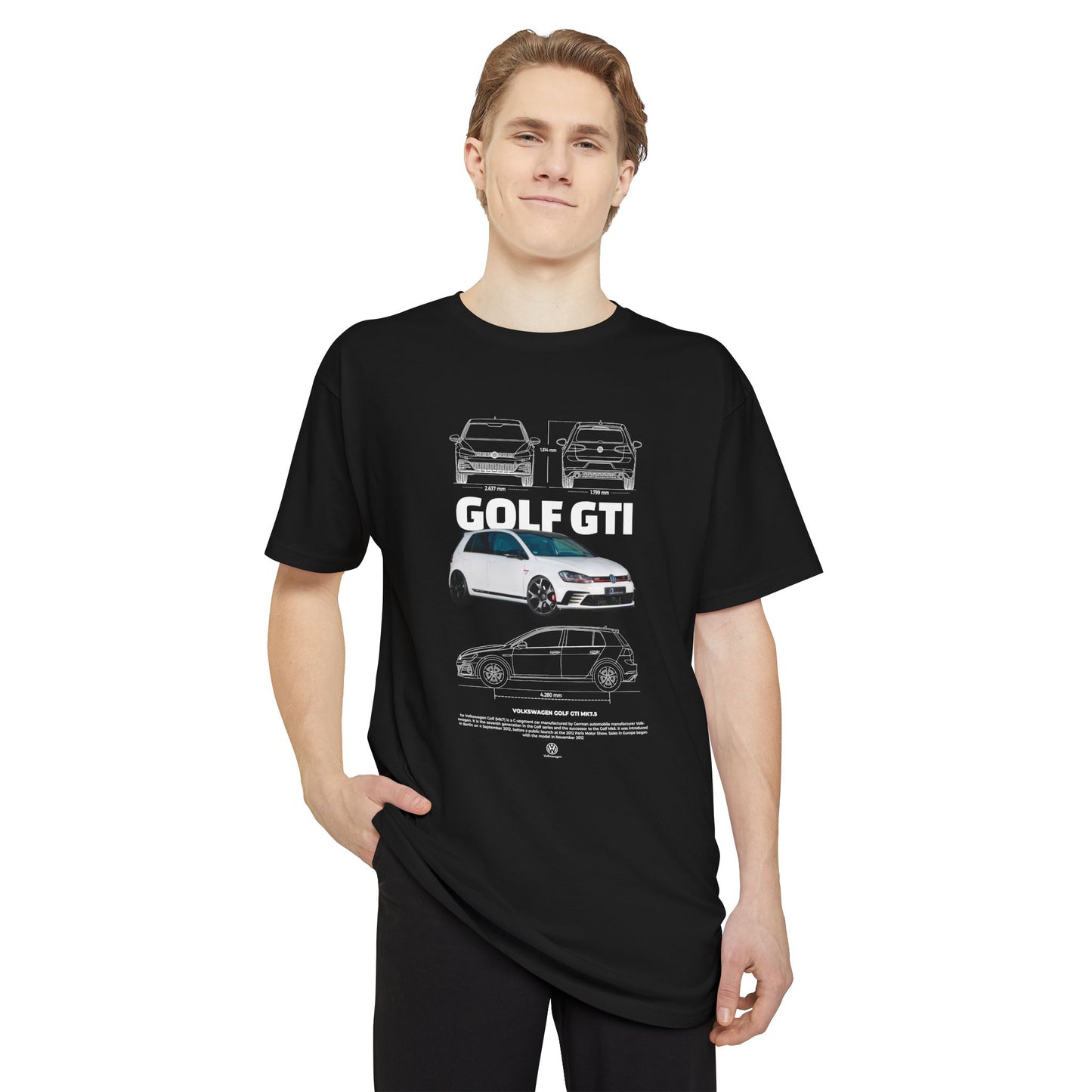 Volkswagen Golf GTI Urban Car Print Unisex Long Body Tee - CreativeRino