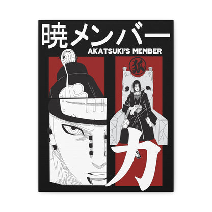 Anime-Inspired Stretched Canvas Art - Naruto Akatsuki's Member - CreativeRino