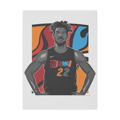 Miami Basketball Canvas Art - Stretched Matte Print of Player #22 - CreativeRino
