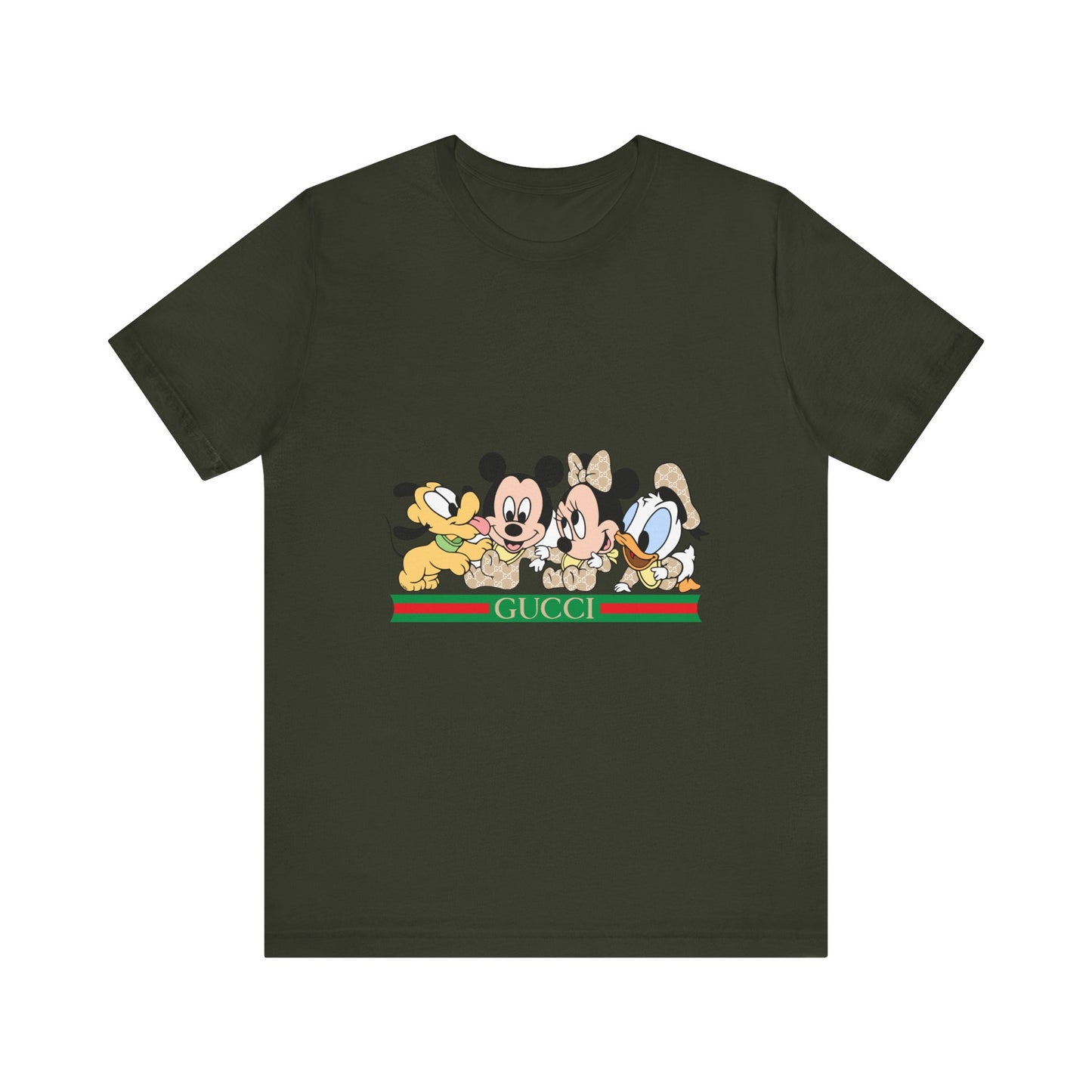 Gucci Mickey Mouse Graphic Tee - Unisex Jersey Short Sleeve T-shirt - CreativeRino