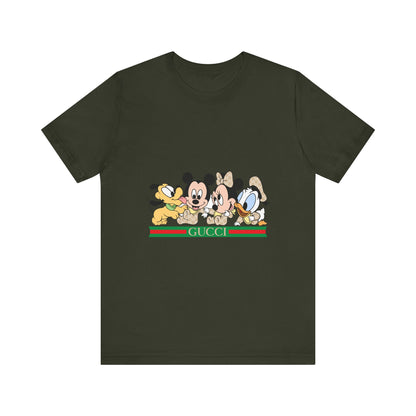 Gucci Mickey Mouse Graphic Tee - Unisex Jersey Short Sleeve T-shirt - CreativeRino