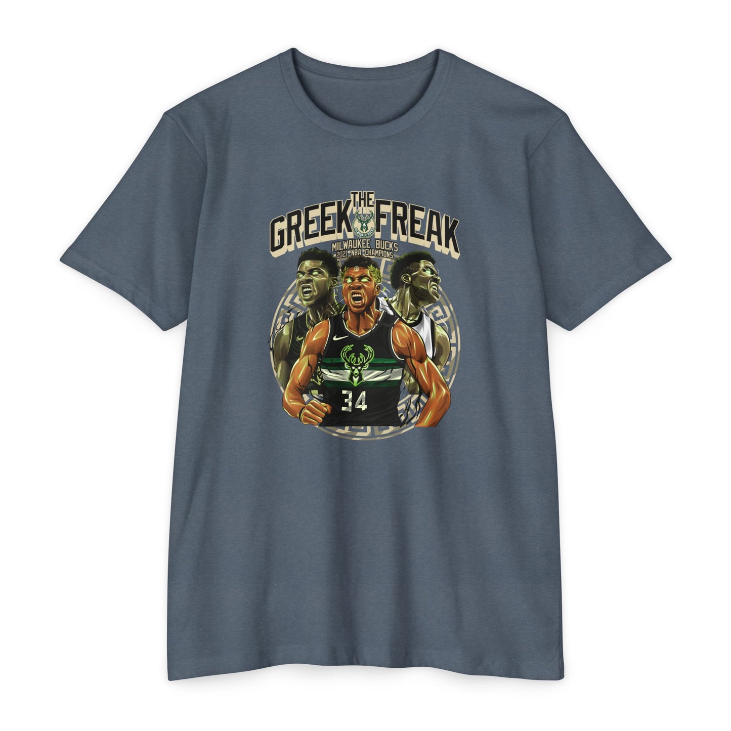 The Greek Freak Unisex CVC Jersey T-shirt - Casual Sportswear for Basketball Fans - CreativeRino