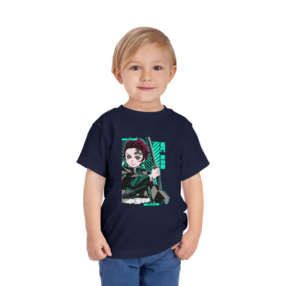 Demon Slayer Toddler Short Sleeve Tee - Anime Character Design for Young Fans - CreativeRino