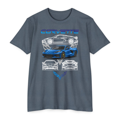Corvette Graphic Unisex T-Shirt – Bold Racing T-shirt Design for Car Enthusiasts - CreativeRino