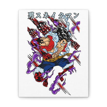 One Piece Dynamic Manga Canvas Art with Japanese Text - CreativeRino