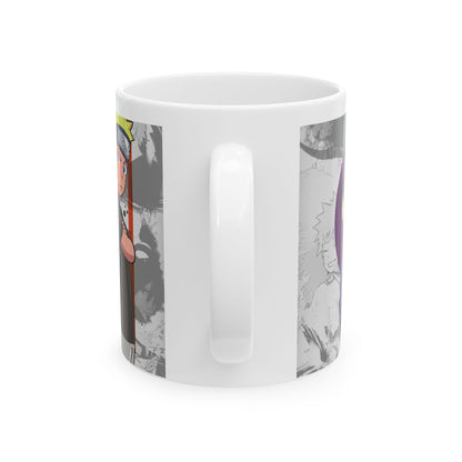 Anime-Inspired Ceramic Mug - Naruto & Sasuke Design - CreativeRino