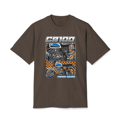 Vintage Motorcycle Graphic Tee - CB100 Honda Squad Unisex Heavy T-shirt - CreativeRino