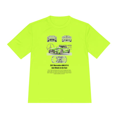Unisex Moisture Wicking Tee - 2017 Mercedes-AMG GT-R Fast Car T-shirt Design - CreativeRino