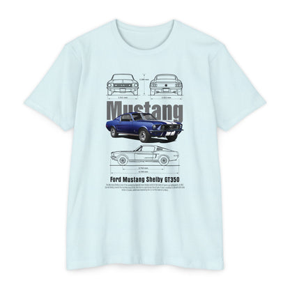 Mustang Shelby GT350 T-Shirt - Vintage Car Design T-shirt for Auto Enthusiasts - CreativeRino