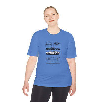 Spyder V10 Unisex Moisture Wicking Tee - Car Enthusiast Apparel - CreativeRino
