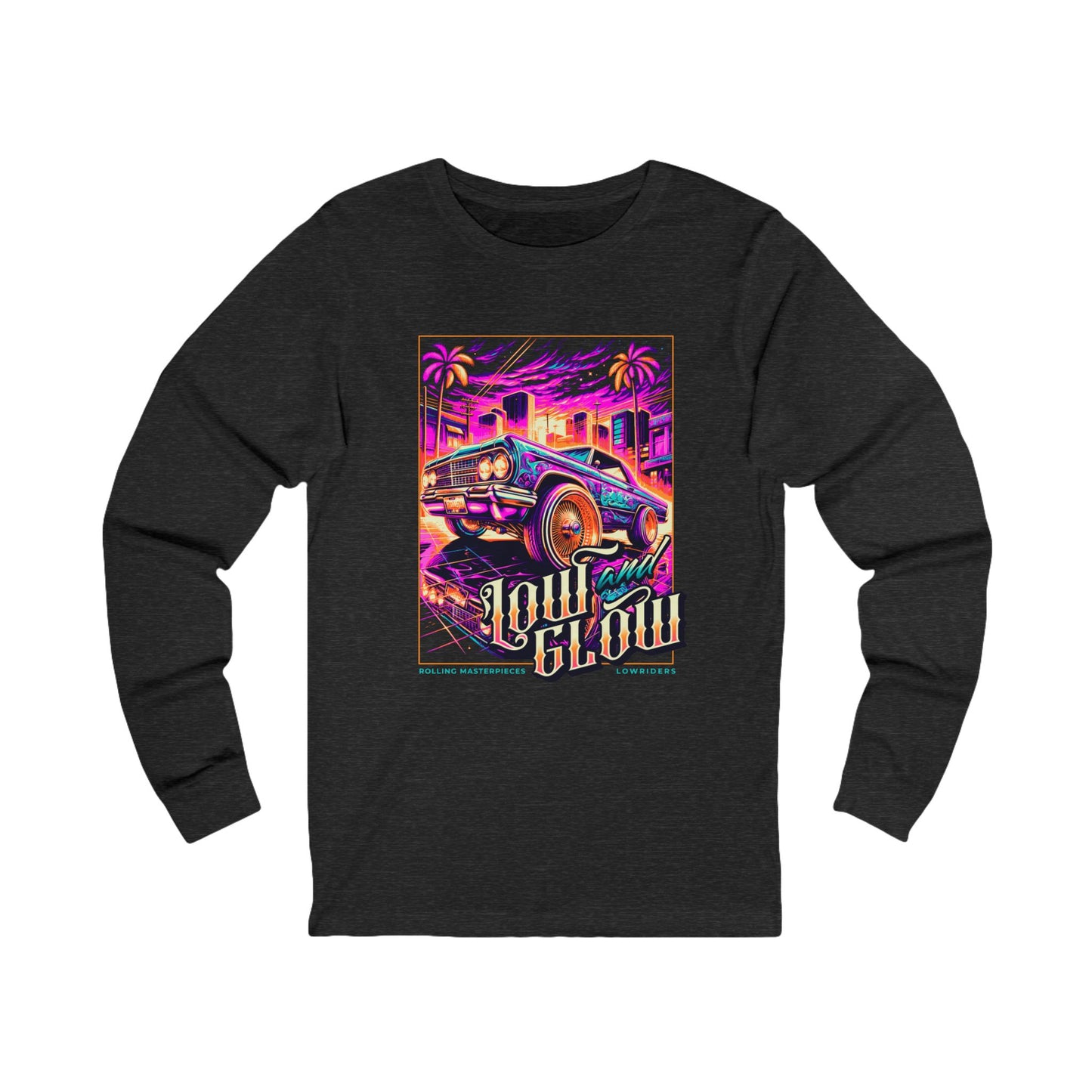 Vintage Car Long Sleeve Tee - Low Glow Design Car T-shirt - CreativeRino