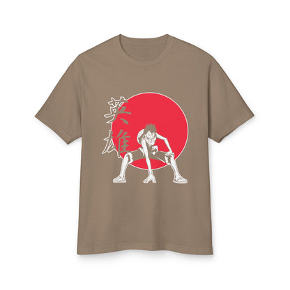Heroic Anime Graphic Tee - Unisex Heavyweight Cotton One Piece T-shirt - CreativeRino