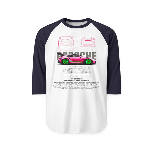 Porsche Car Enthusiast Unisex Raglan Shirt - Perfect T-shirt for Motorsports Fans - CreativeRino