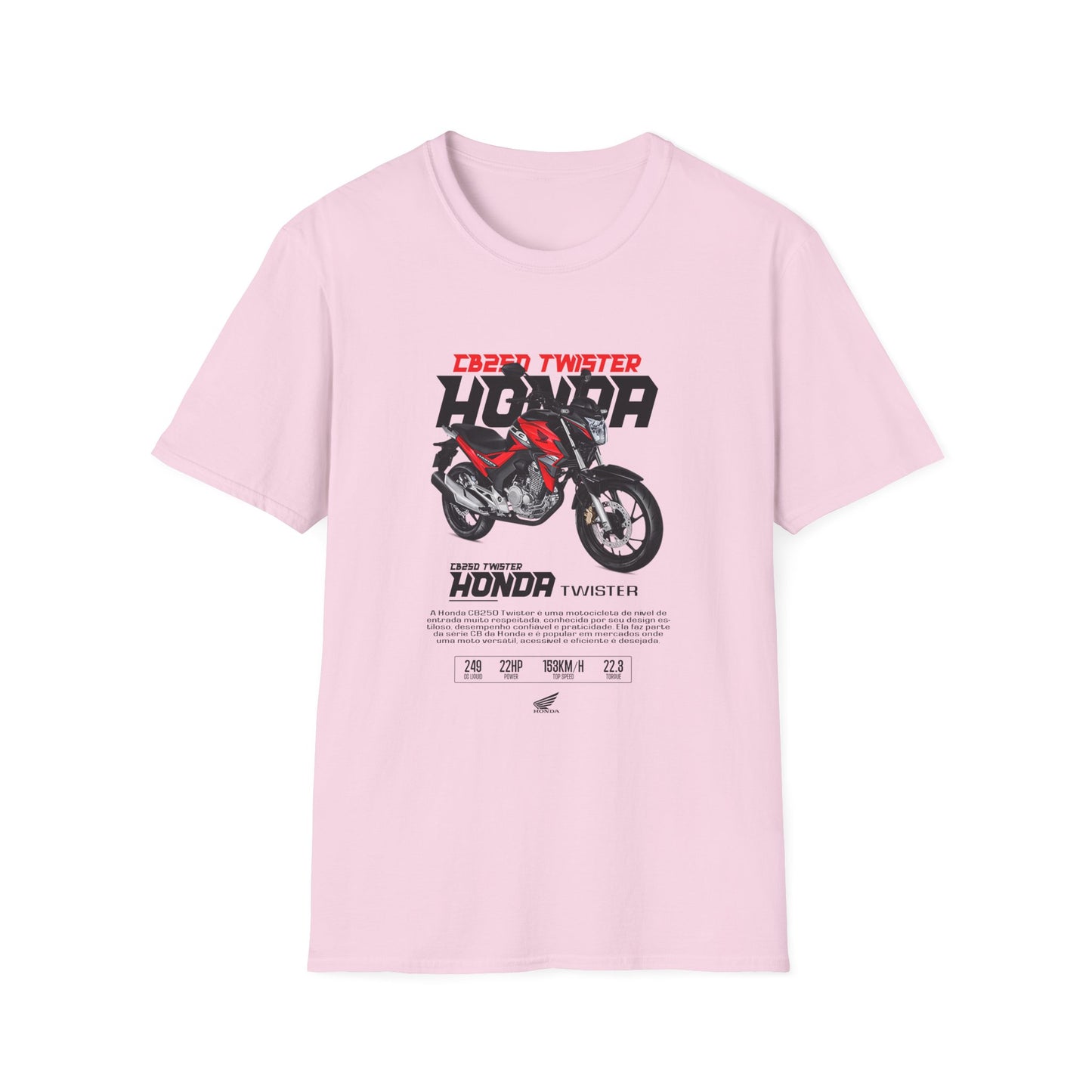 Honda Twister Unisex Softstyle T-Shirt - Motorcycle Enthusiast Graphic Tee - CreativeRino