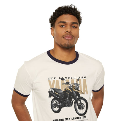 Yamaha XTZ Lander 250 Unisex Cotton Ringer T-Shirt - Vintage Motorcycle Graphic Tee - CreativeRino