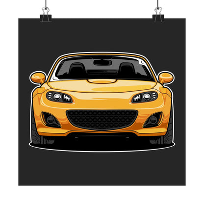 Vibrant Car Art Poster - Matte Finish Square Wall Decor - CreativeRino