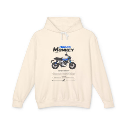 Honda Monkey Unisex Lightweight Hooded Sweatshirt - Retro Motorcycle Design - CreativeRino