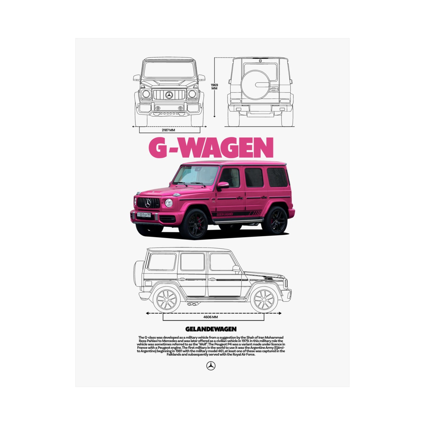 G-Wagen Matte Vertical Poster - Stylish Automotive Decor for Car Enthusiasts - CreativeRino