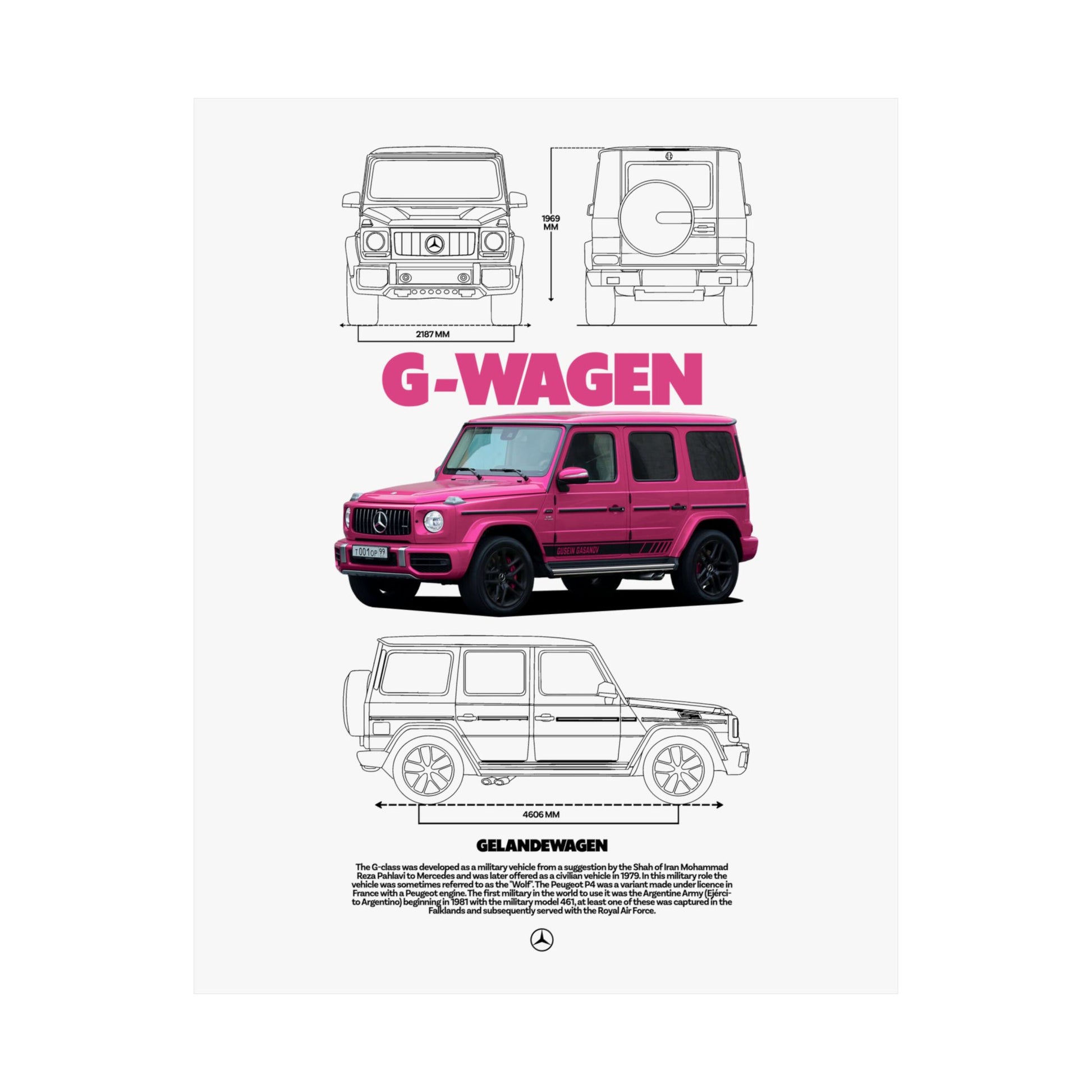 G-Wagen Matte Vertical Poster - Stylish Automotive Decor for Car Enthusiasts - CreativeRino