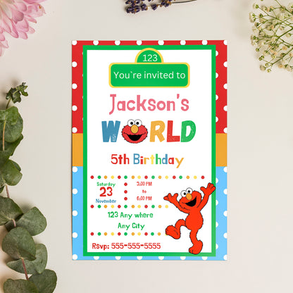 Sesame Street Birthday Invitation Template - CreativeRino