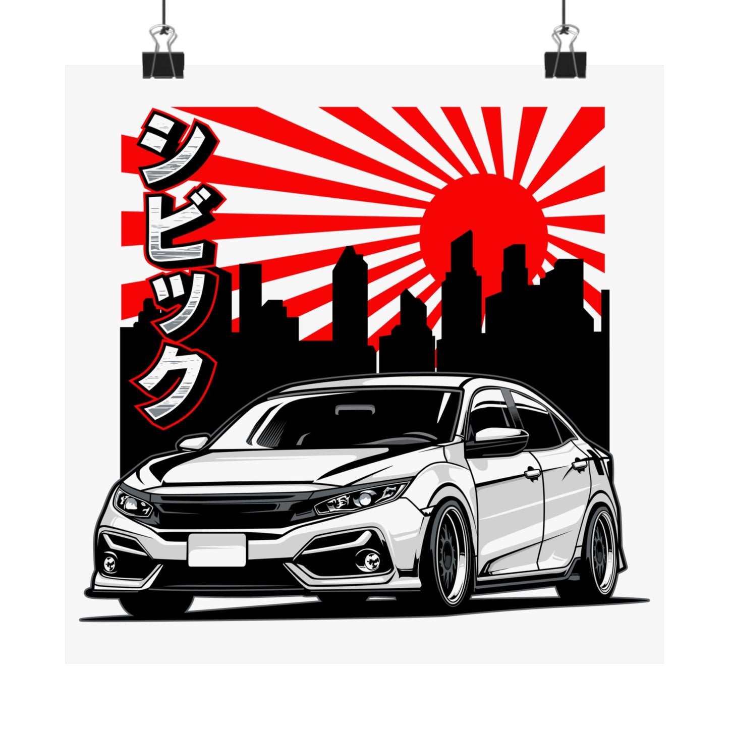Japanese Car Art Matte Vertical Poster - CreativeRino