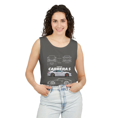 Porsche 911 Carrera S Graphic Tank Top for Car Enthusiasts - CreativeRino