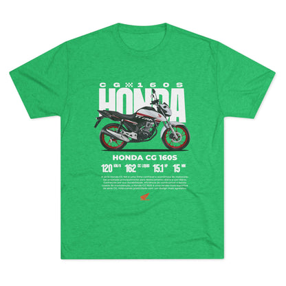 Honda CG 160S Unisex Tri-Blend Crew Tee - Perfect T-shirt for Motorcycle Enthusiasts - CreativeRino