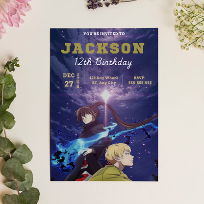 Tower Of God Birthday Invitation Template - CreativeRino