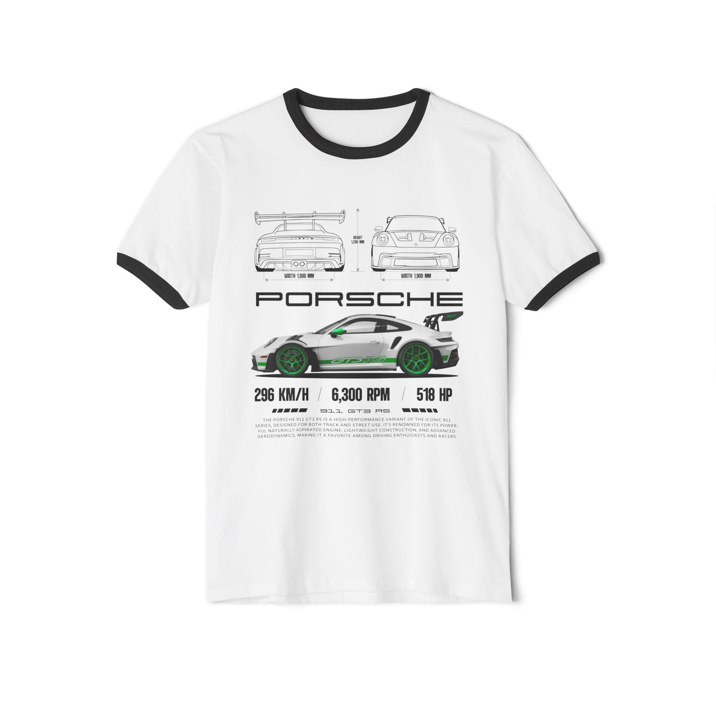 Porsche Unisex Cotton Ringer T-Shirt – Automotive Enthusiast Tee - CreativeRino