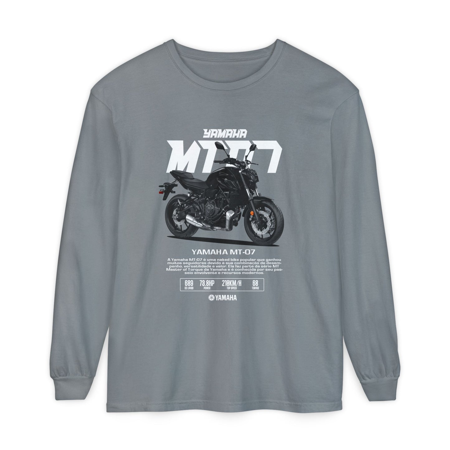 Yamaha MT-07 Long Sleeve T-Shirt for Motorcycle Enthusiasts - CreativeRino