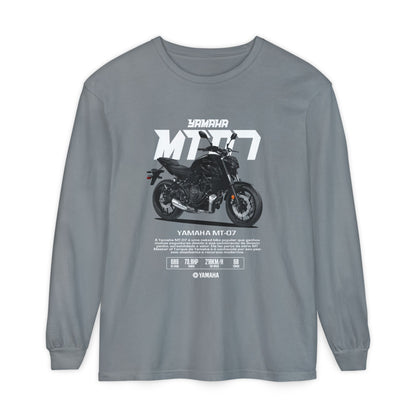 Yamaha MT-07 Long Sleeve T-Shirt for Motorcycle Enthusiasts - CreativeRino