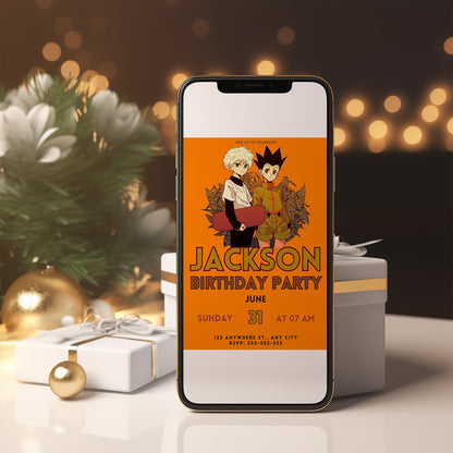 Hunter x Hunter Birthday Invitation Template - CreativeRino