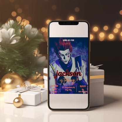 Hunter x Hunter Birthday Invitation Template - CreativeRino