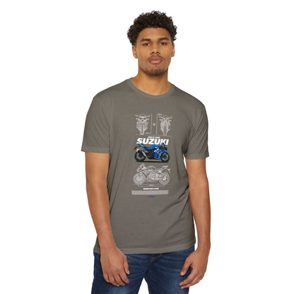 Suzuki GSX-R 1000 Motorcycle Graphic Tee - Unisex CVC Jersey T-shirt for Riders - CreativeRino