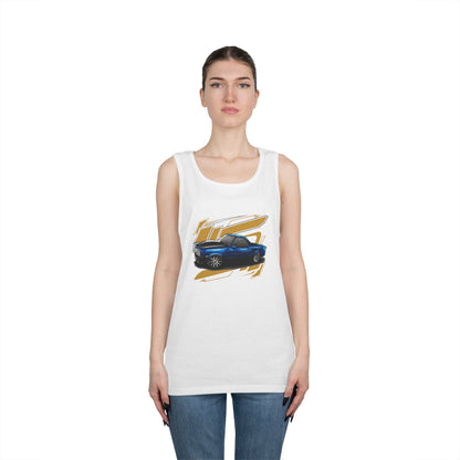 Vintage Car Graphic Unisex Heavy Cotton Tank Top - CreativeRino