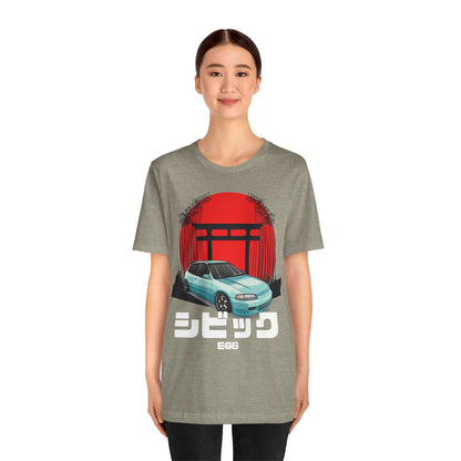 Hinda Civic Estilo Car Art Tee - Retro Aesthetic Automotive T-Shirt - CreativeRino